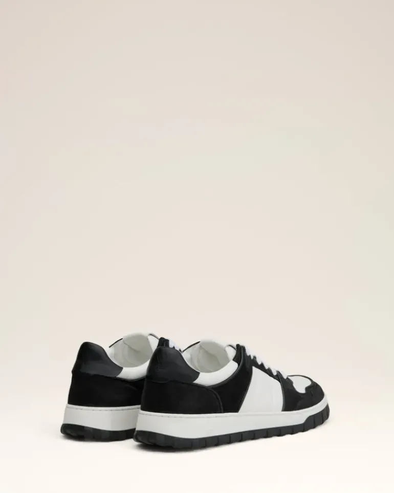 Ami Paris White Leather Low Top Walk Sneakers WHITE/BLACK Hot