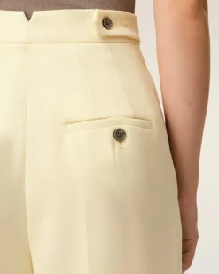 Ami Paris Yellow Wool High Waist Large Trousers BUTTER Shop