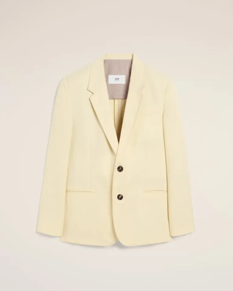 Ami Paris Yellow Wool Semi-Lined Jacket BUTTER Shop