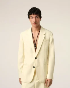 Ami Paris Yellow Wool Semi-Lined Jacket BUTTER Shop