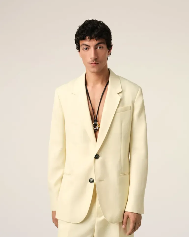 Ami Paris Yellow Wool Semi-Lined Jacket BUTTER Shop