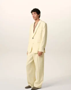 Ami Paris Yellow Wool Semi-Lined Jacket BUTTER Shop